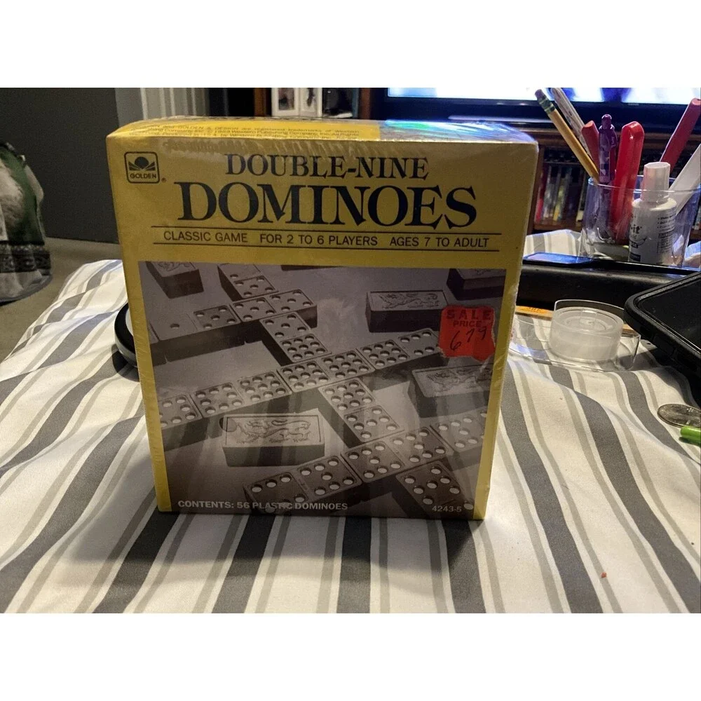 Double-Nine Dominoes by Golden 2-6 Players Ages 7 1989 Vintage New